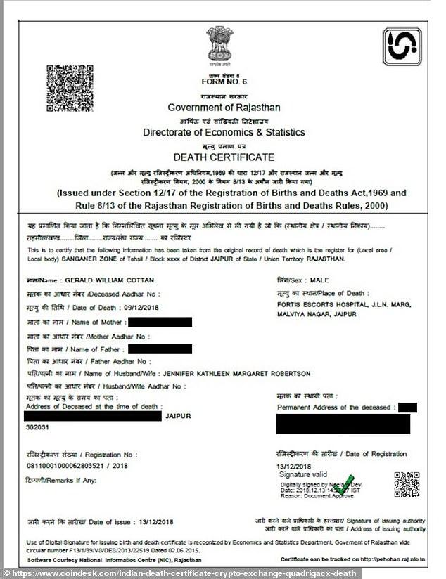 加拿大比特币公司老板疑假死:9.6亿蒸发,投资者要求开棺验尸