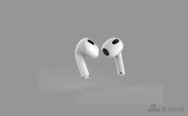 AirPods三代渲染图,来自Gizmochina