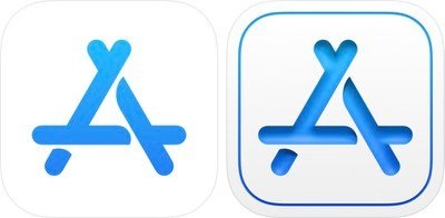 ▲App Store Connect&nbsp;，左边是旧图标，右边是新图标。