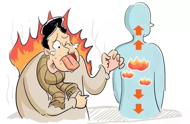火在肝里失眠,火在胃里口臭,火在心里口舌生疮...