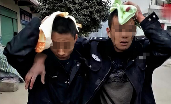 受伤民警 &nbsp;受访者供图